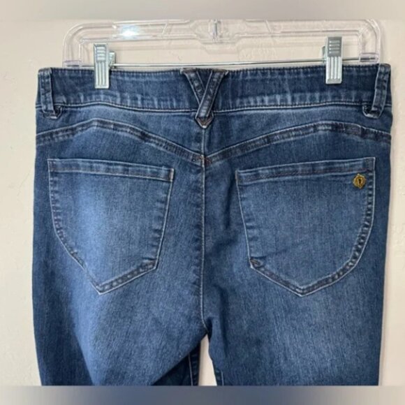 Democracy Jeans Ab Solution Skinny Mid Rise Dark Wash Stretch Denim SZ 8/29 - Picture 5 of 13